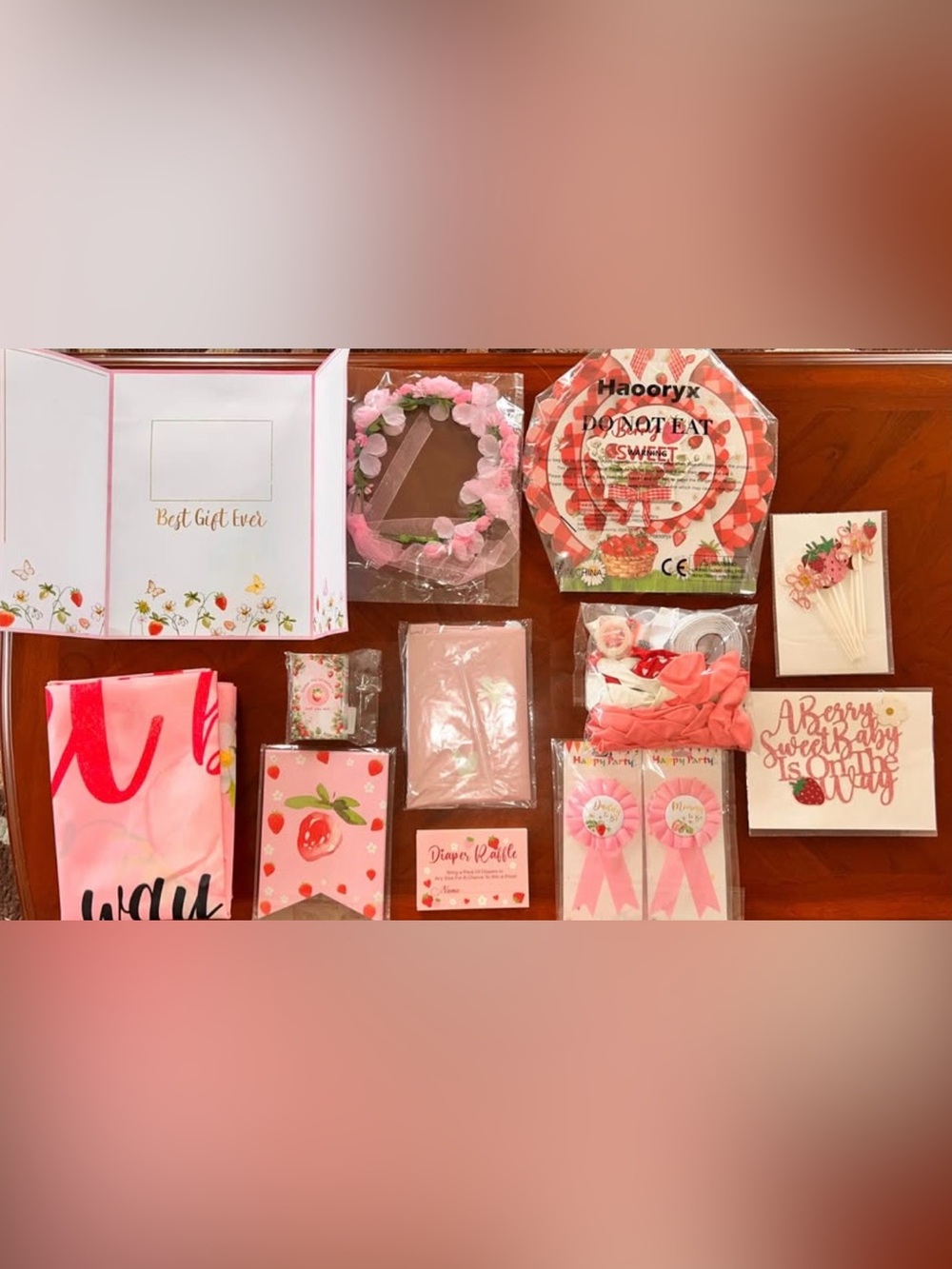 Strawberry Themed Baby Shower Decorations